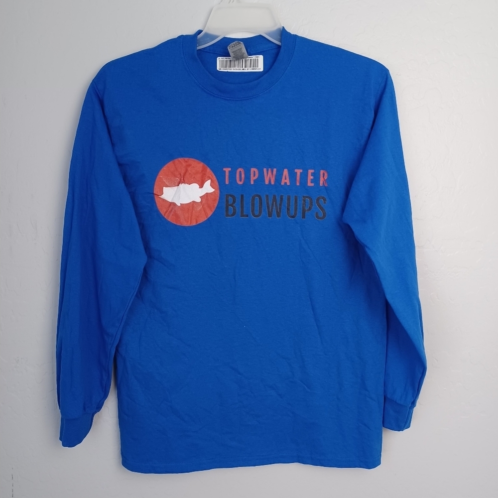 TOPWATER BLOWUPS  Men's Shirt Long Sleeve M Blue
